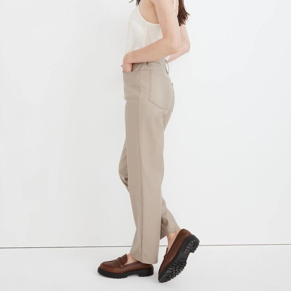 Madewell Perfect High Waist Straight Leg Faux Leather Pants Size 25 NWT - Picture 2 of 12